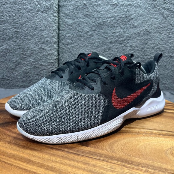 Nike Flex RN 2021 Mens Running Shoes Black Red Knit Lightweight Training Size 11 - Picture 5 of 12